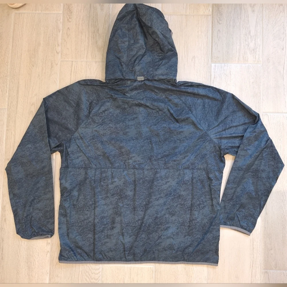 Columbia men's lightweight grey hooded windbreaker rain jacket- size XL